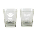 Mr. And Mrs. Engraved Couple Shot Glasses Set Of 2