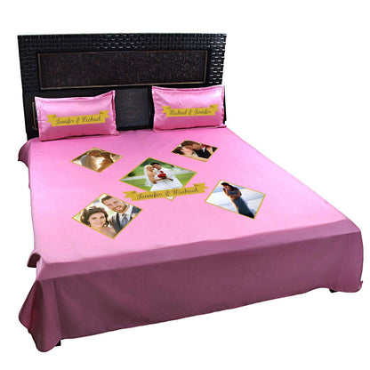 Personalized-Photo-Bed-Sheet-for-Couple-Pink