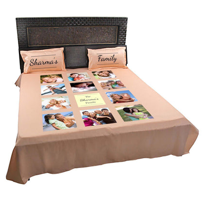 Personalized-Photo-Bed-Sheet-for-Family-Peach