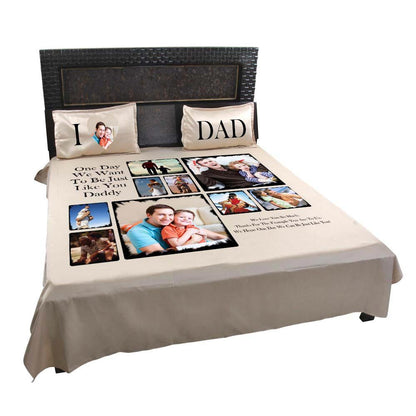 Personalized-Photo-Bedsheet-for-Loving-Dad-Beige