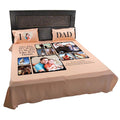 Personalised Photo Bedsheet for Loving Dad, Gift for Father