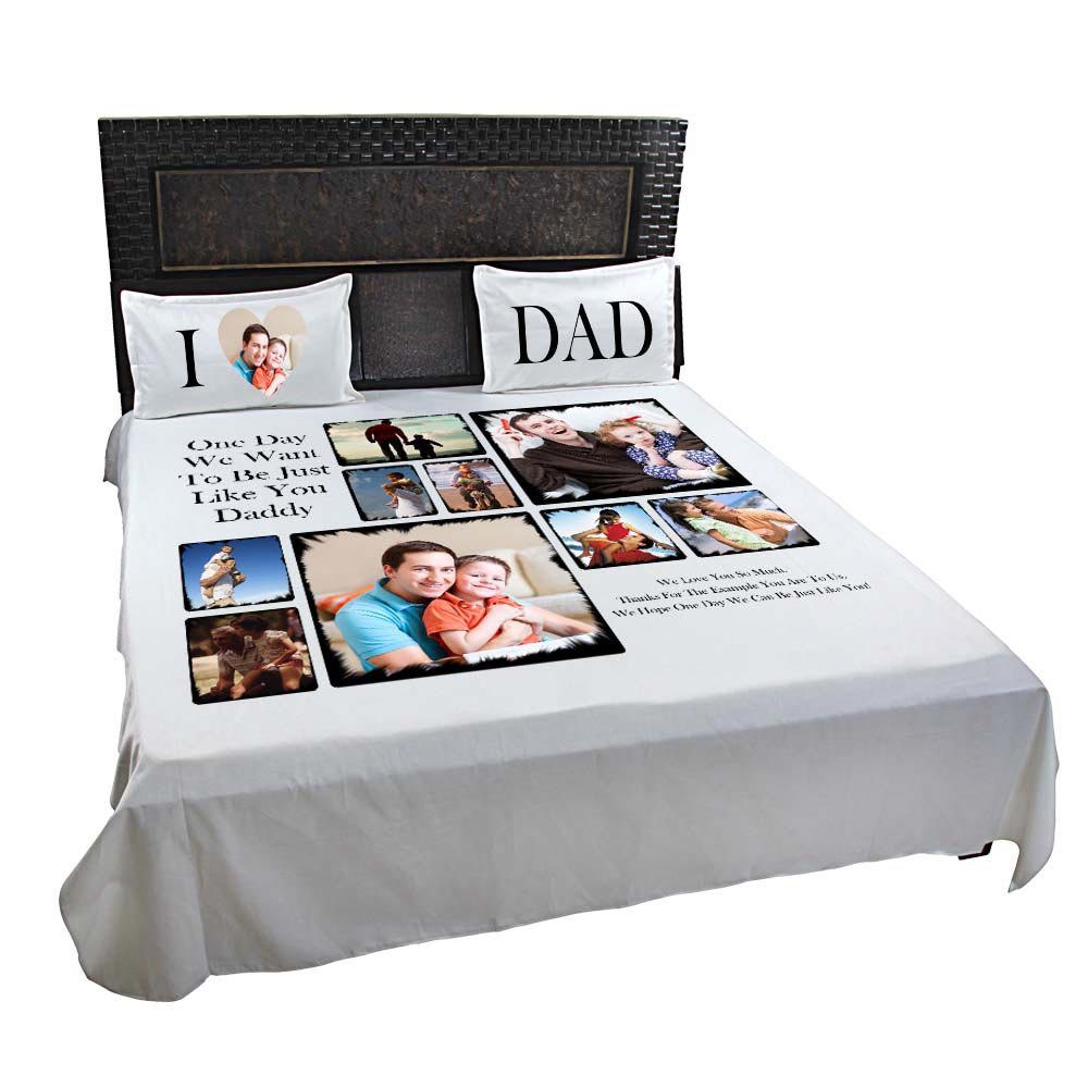 Personalized-Photo-Bedsheet-for-Loving-Dad-White-1