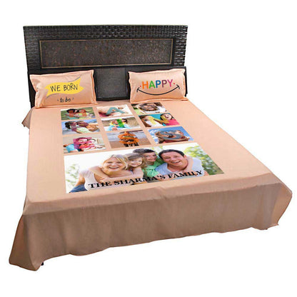 Personalized-Picture-Bedsheet-for-Happy-Family-Peach