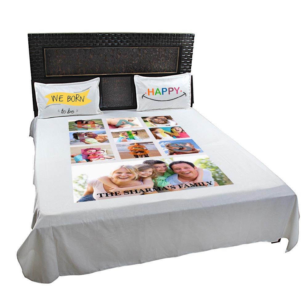 Personalized-Picture-Bedsheet-for-Happy-Family-White