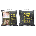 Personalised Star Mom Cushion Cover, Double-Side Printed