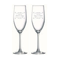 Personalised Wedding Anniversary Champagne Flute, Heartwarming