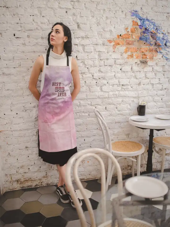 Pink Best Sis Ever Apron