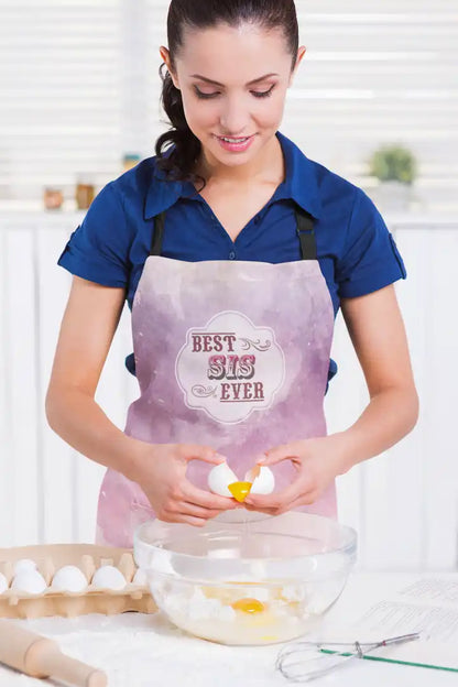Pink Best Sis Ever Apron