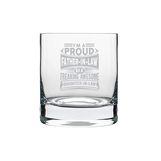 Proud Father In Law Whiskey Glass