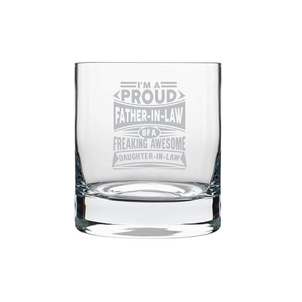 Proud Father In Law Whiskey Glass
