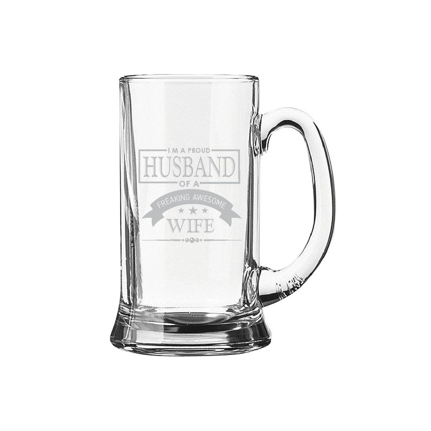 Proud-Husband-Of-A-Freaking-Awesome-Wife-Beer-Mug