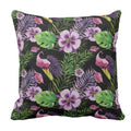 Purple Floral Cushion Cover - Rich Blossom Print Home Decor