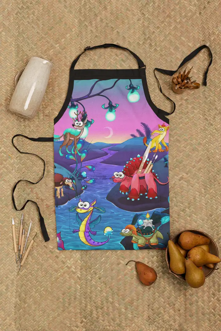 Red Turtle Kid Apron