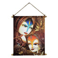 Religious Radha Krishna Canvas Scroll, 18x18 Wall Art