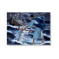 Miraculous Jesus Walking on Water Canvas Wall Painting Frame