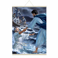 Canvas Scroll Miraculous Jesus Walking on Water