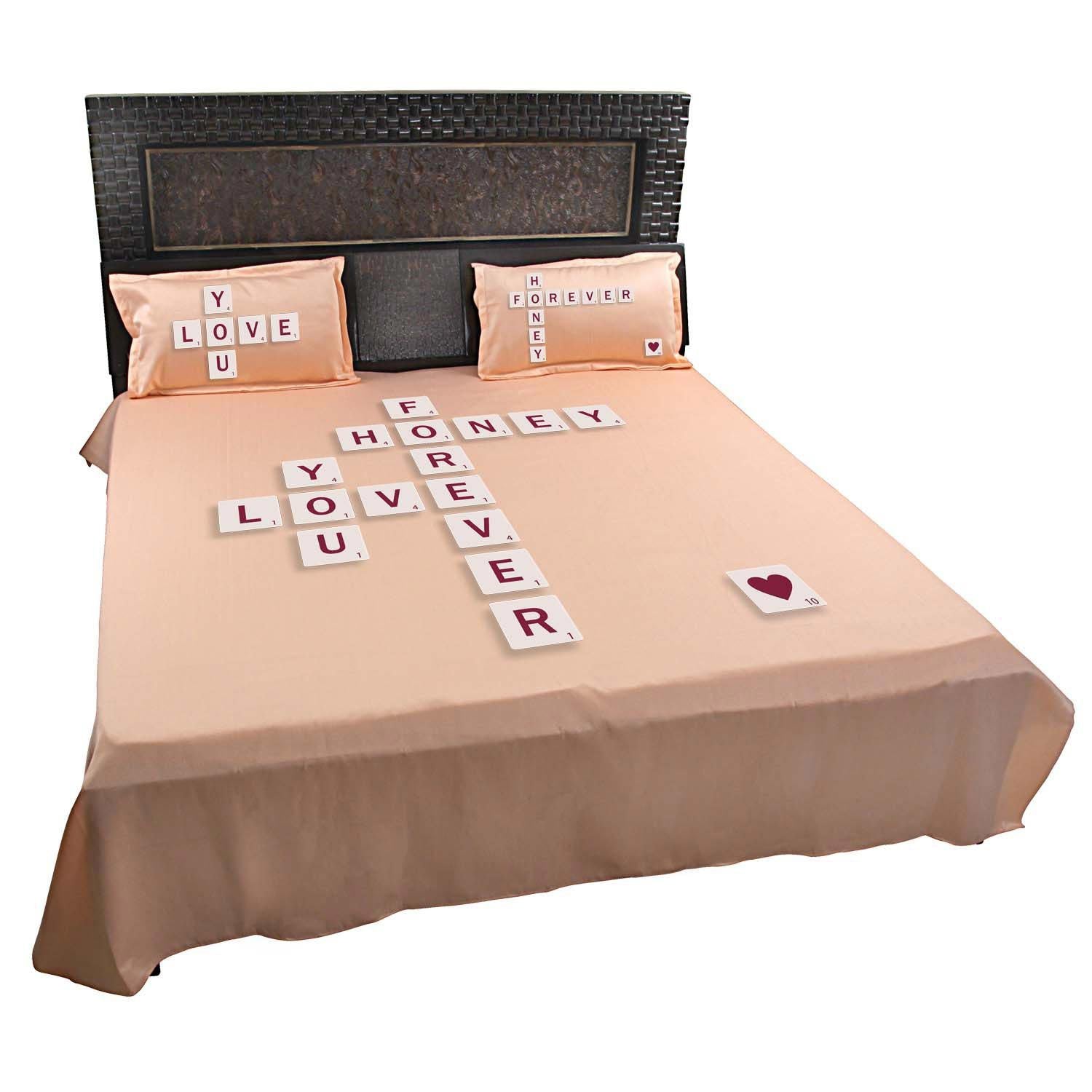 Romantic-Scrabble-Bedding-Set-Peach