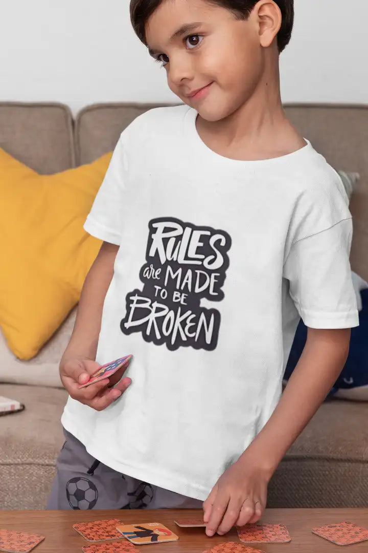 Rules are made to be broken unisex kid drifit t-shirt