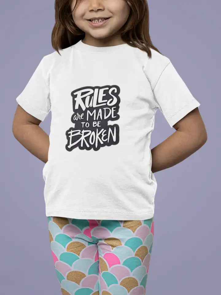 Rules are made to be broken unisex kid drifit t-shirt