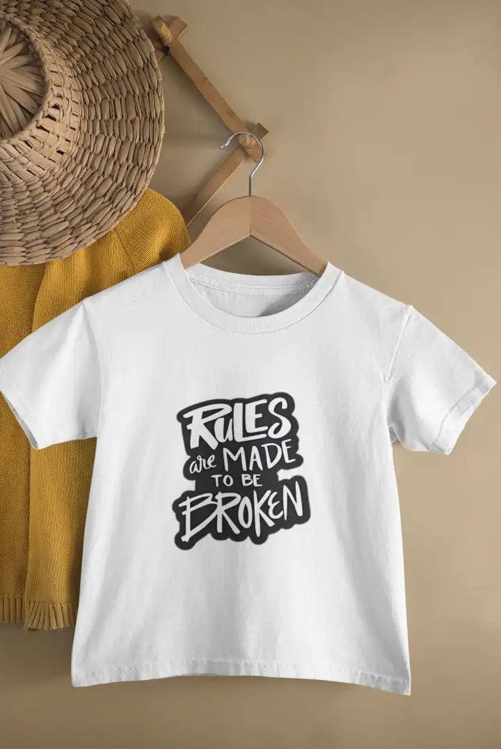 Rules are made to be broken unisex kid drifit t-shirt