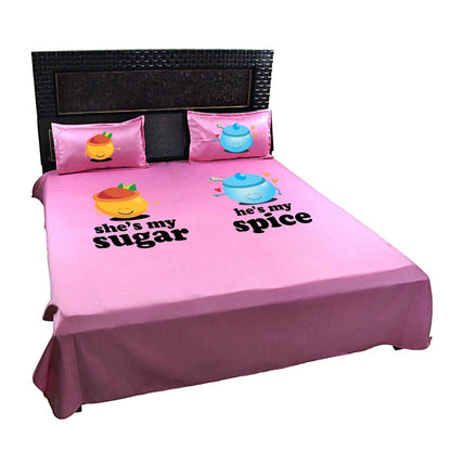 She-is-My-Sugar-He-is-My-Spice-pink-bedsheet
