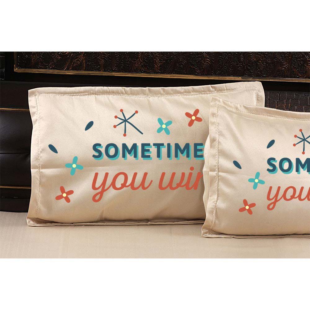 Sometimes-You-Win-Sometimes-You-Learn-Quote-Bedsheet-Beige-Pillow