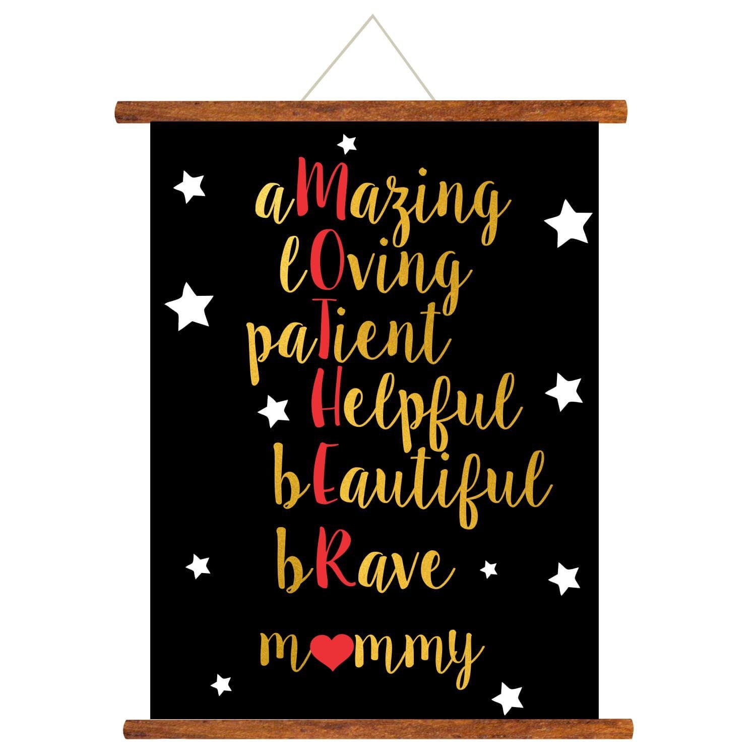 Starry-Beautiful-Mommy-Mother-Definition-Canvas-Scroll-KH5236