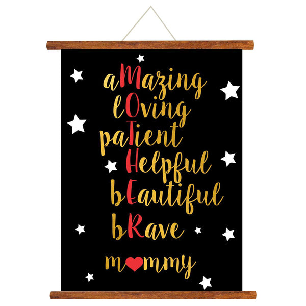 Starry-Beautiful-Mommy-Mother-Definition-Canvas-Scroll-KH5236