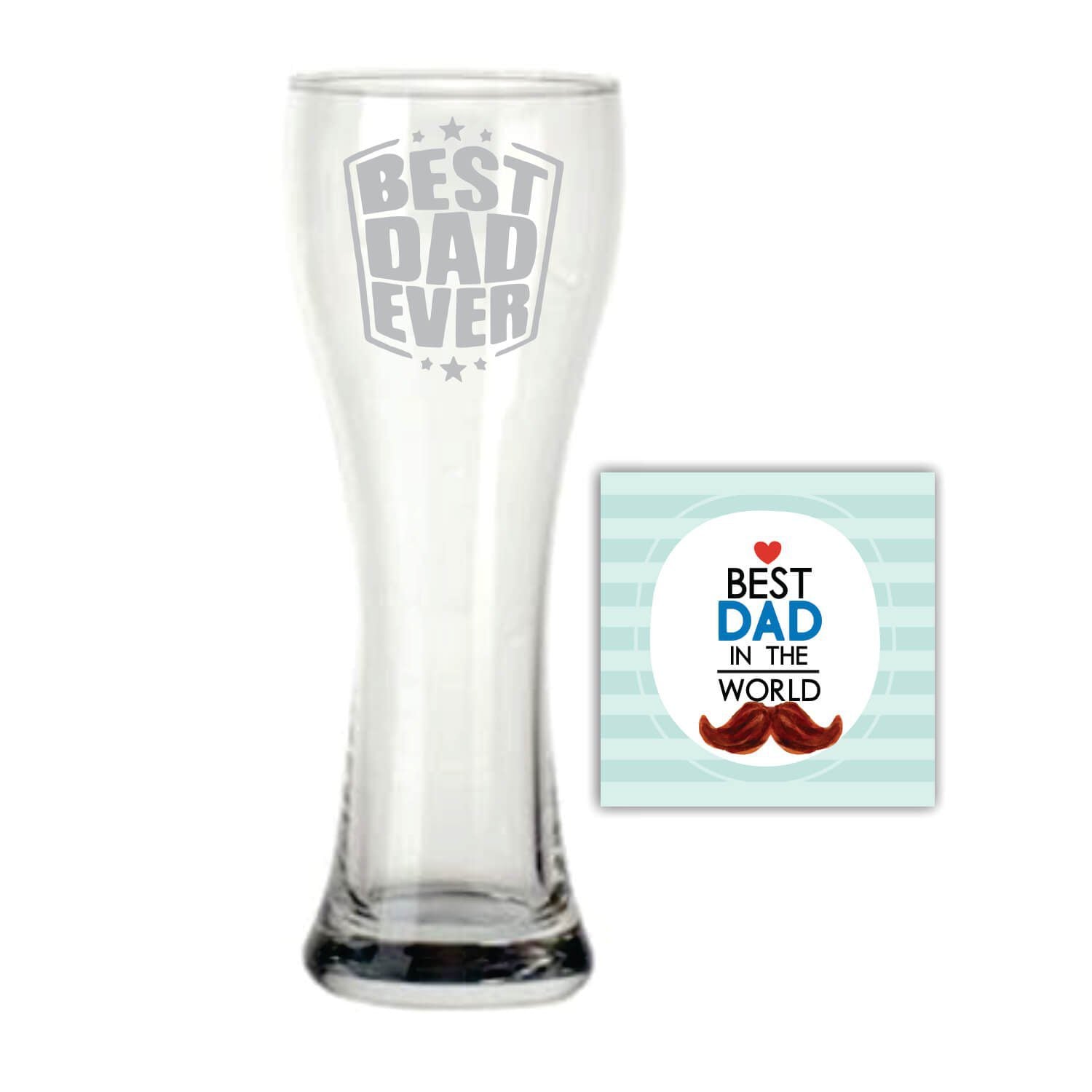 Starry Best Dad Ever Beer Pilsner Glass