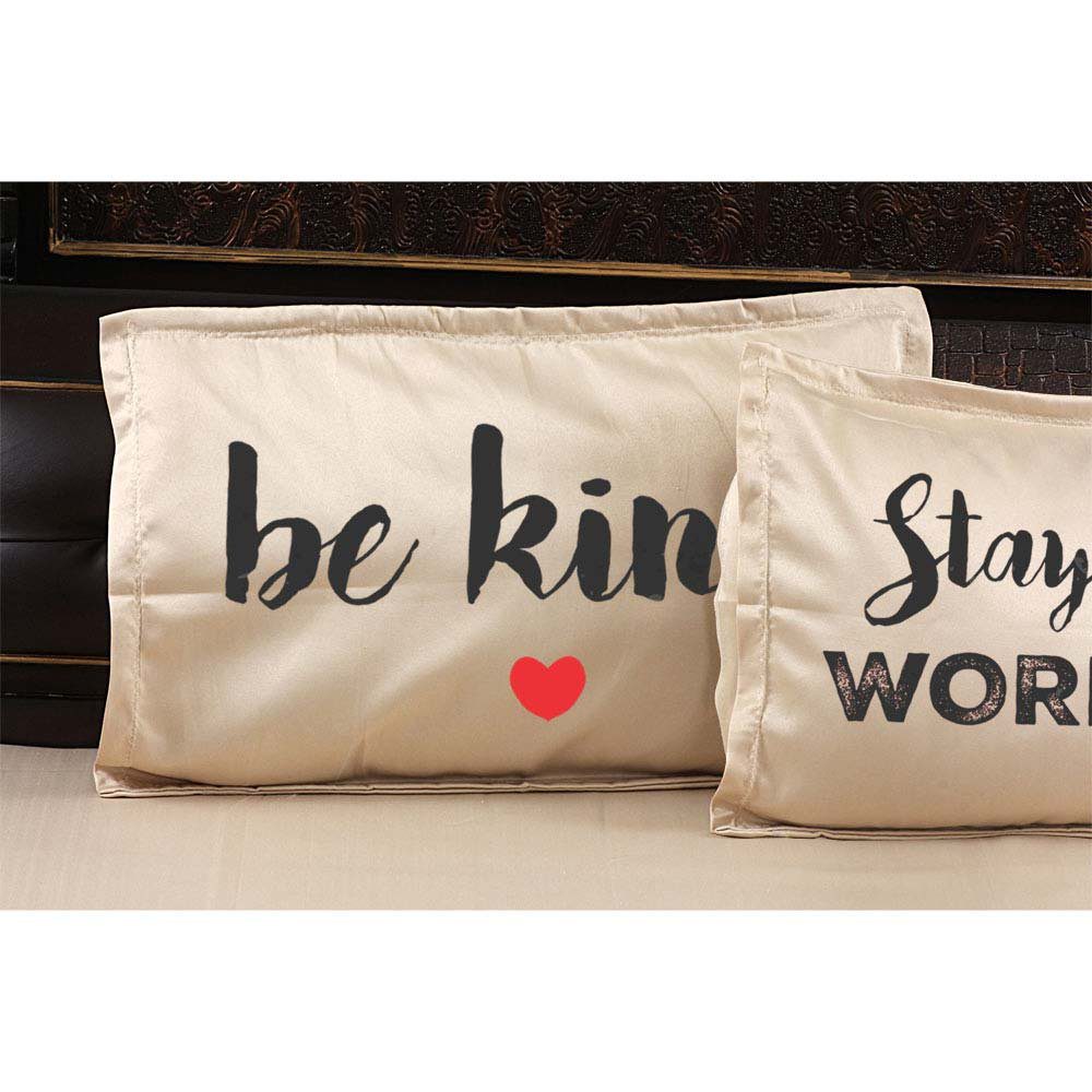Stay-Humble-Work-Hard-Be-Kind-Quote-Bedsheet-Beige-Pillow-2