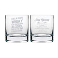 Whiskey Glasses Set of 2 - Stay Young and in Shape Engraved