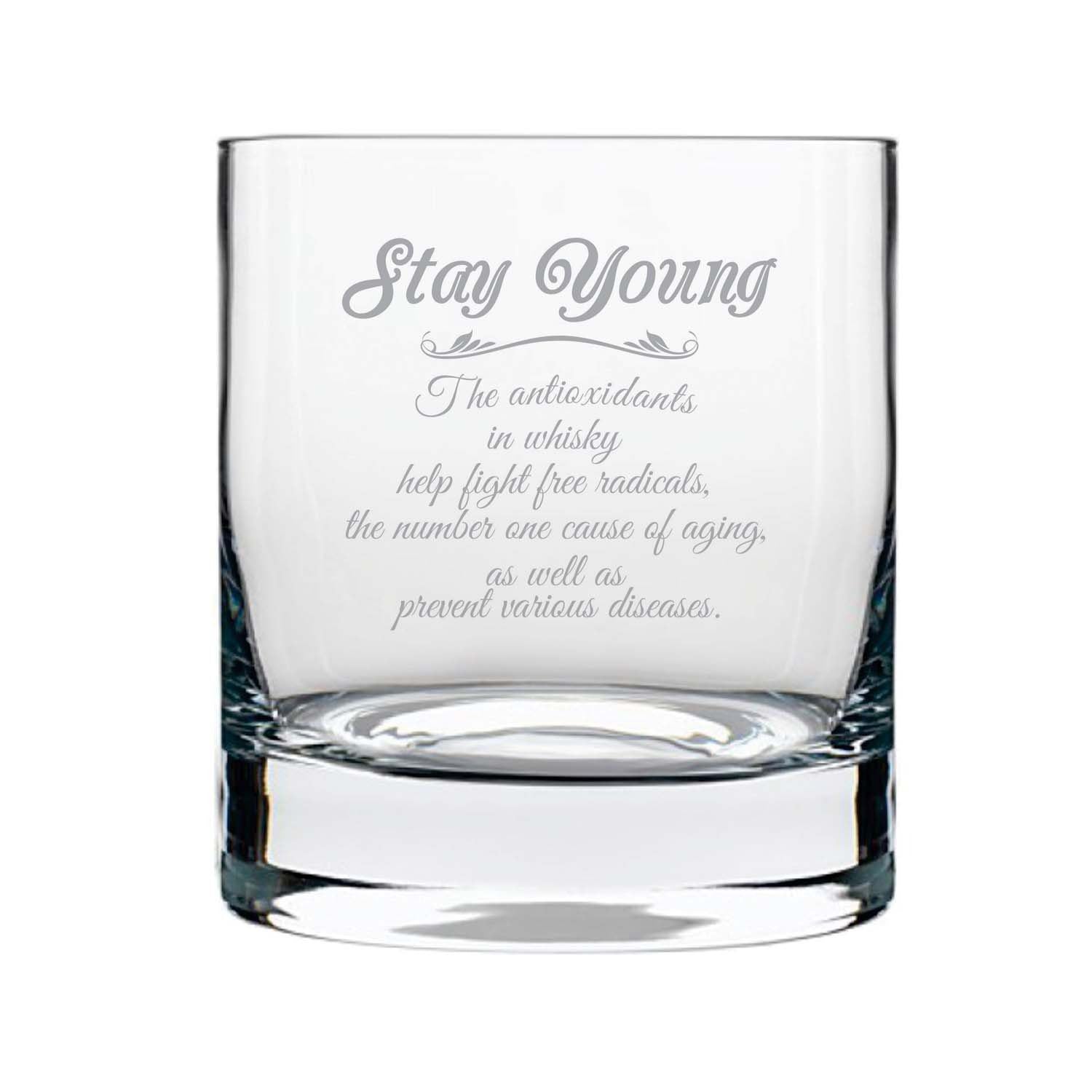 Stay-Young-With-Engraved-Whiskey-Glass-1