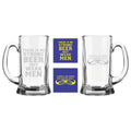 Engraved Strong Beer Manly Things Beer Mug Set of 2