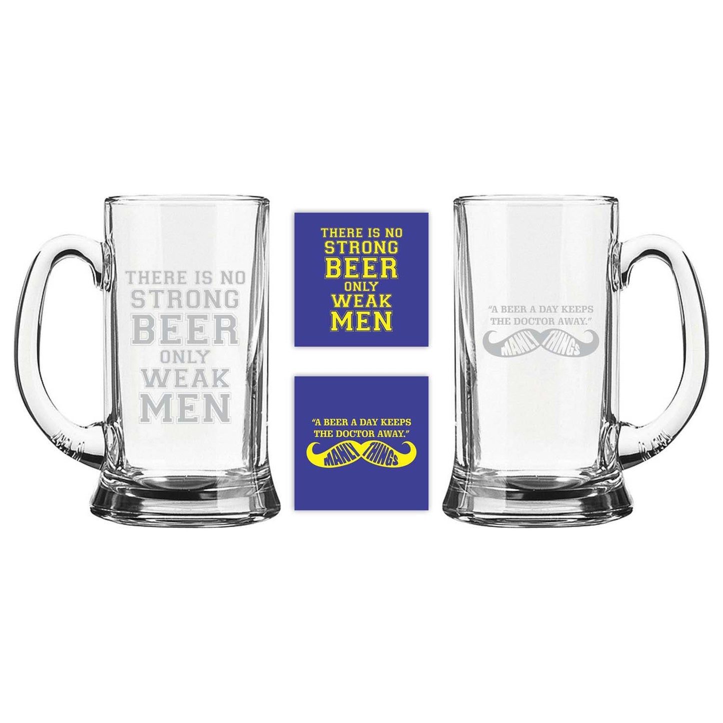 Engraved Strong Beer Manly Things Beer Mug