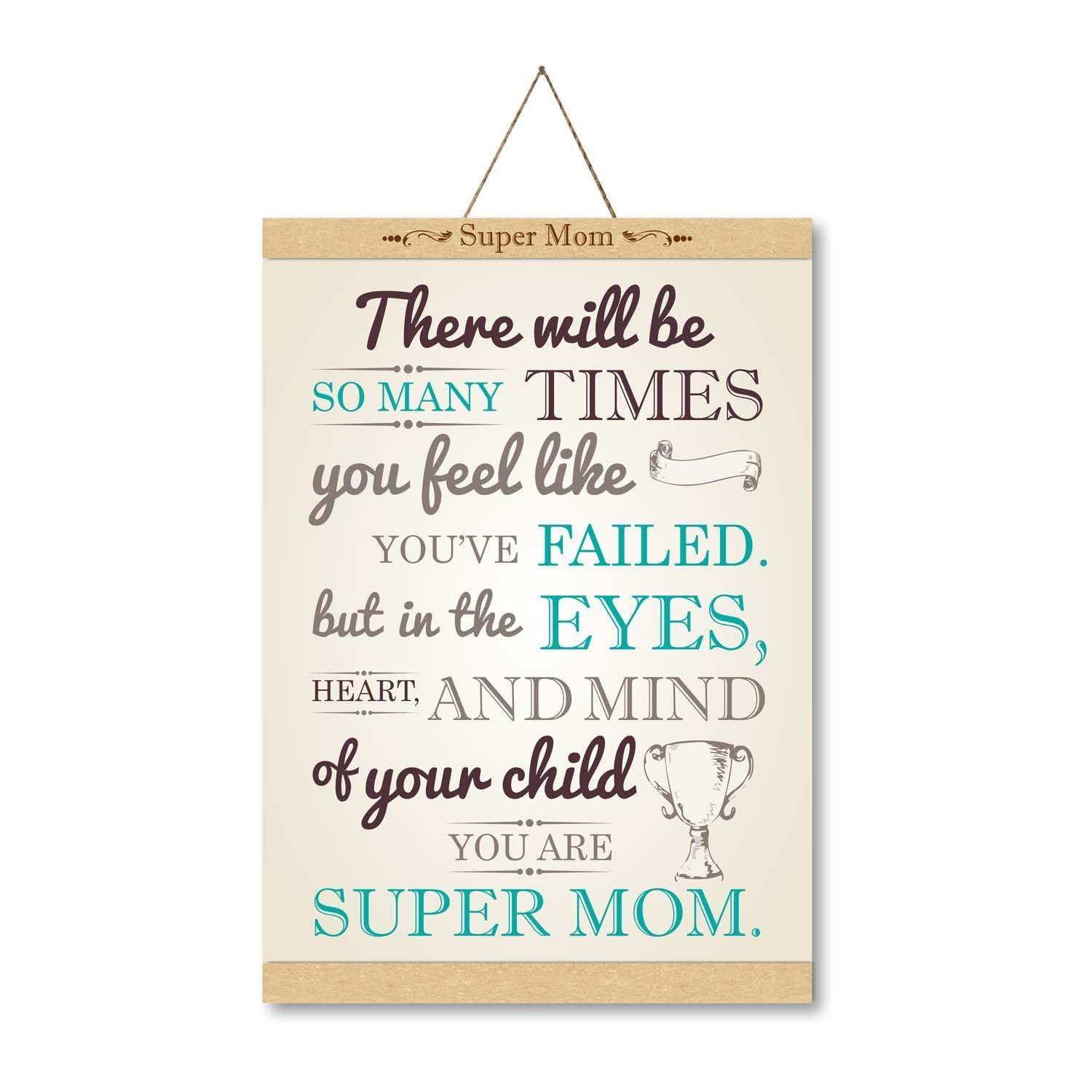 Super Mom Canvas Message Scroll