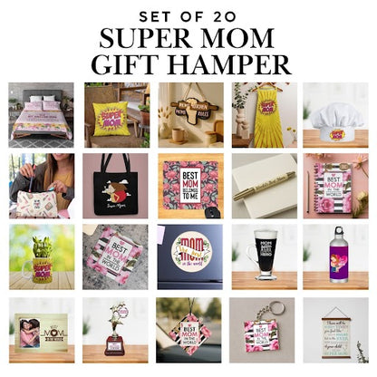 Super Mom gift Gamper set of 20