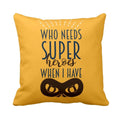 Super Hero Dad Cushion Cover - Personalised Gift for Father