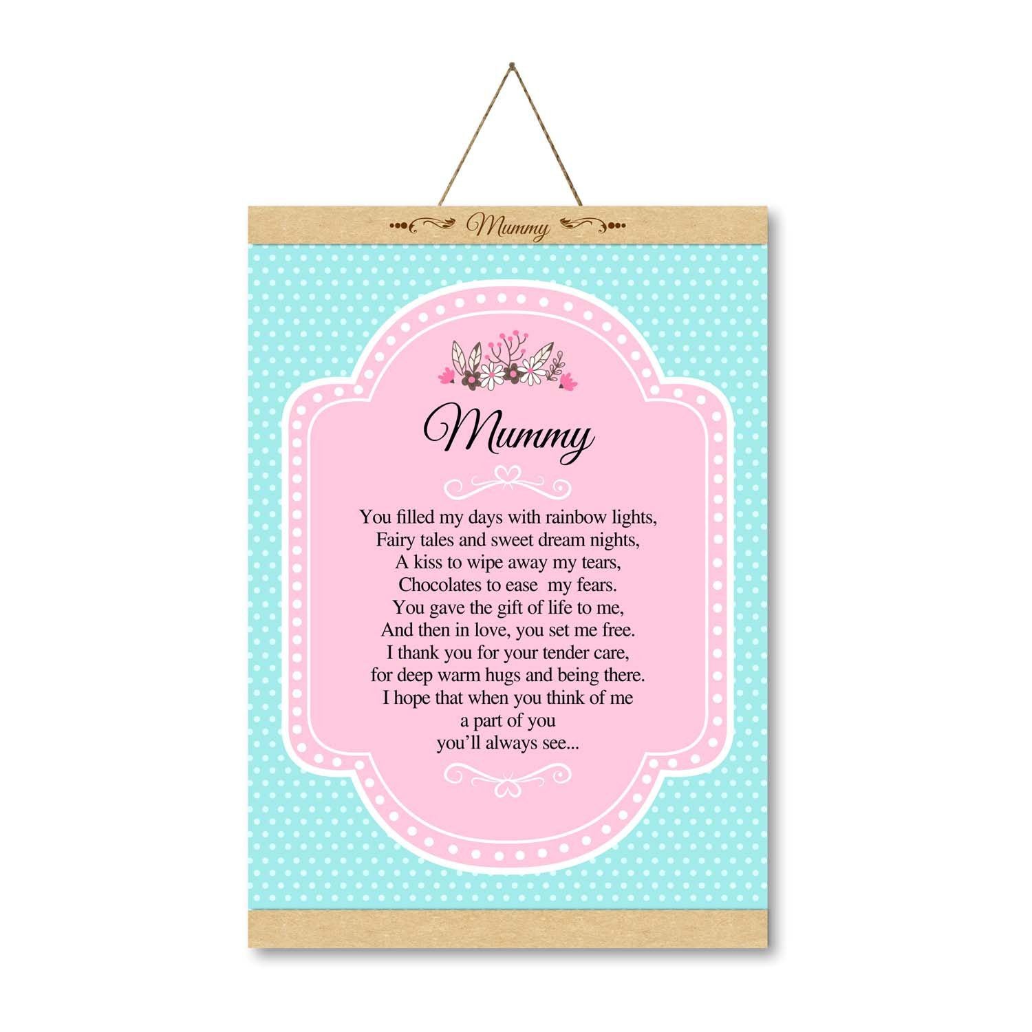 Thanks Mom Pink Canvas Scroll