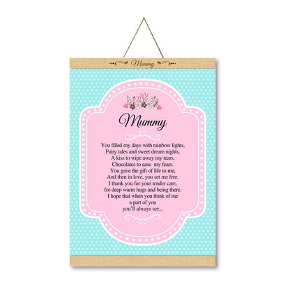 Thanks Mom Pink Canvas Scroll