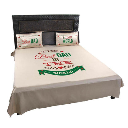 The-Best-Dad-In-The-World-Bedsheet-Beige