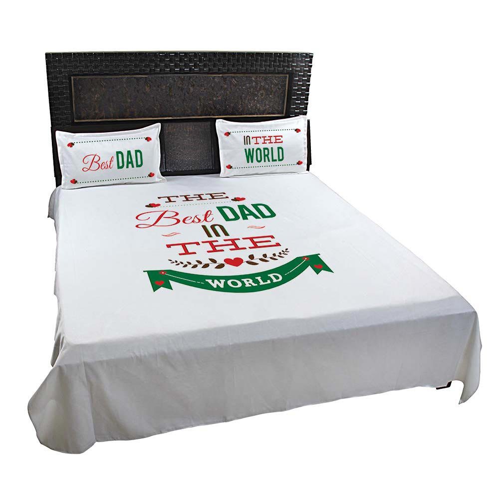 The-Best-Dad-In-The-World-Bedsheet-Off-White
