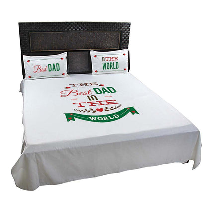 The-Best-Dad-In-The-World-Bedsheet-White
