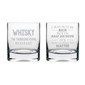 Whiskey Glasses Set of 2 - Thinking Man's Beverage Engraved