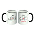 Tic Tac Toe Playful Couple Mugs Set
