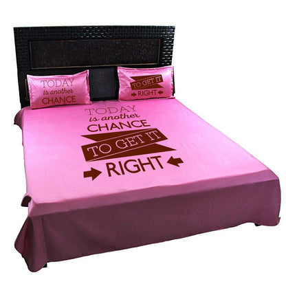 Today-Is-Another-Chance-To-get-It-Right-Quote-Bedsheet-Pink