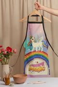Unicorn Magic Kids Chef Apron for Girls - Personalised Cooking Apron