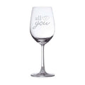 Engraved Wine Glass & Eco-Friendly Coaster Combo for Couples