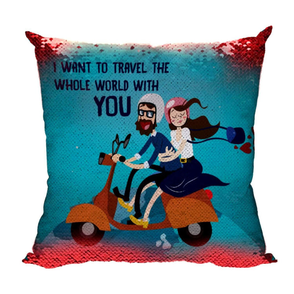 Valentine-Gifts-for-Boyfriend-Husband-Magic-Cushion-Cover-Sequins-Red-I-Want-to-Travel-World-with-You-Love-Printed-Throw-Pillow-4