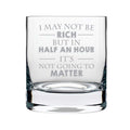 Whiskey Makes Me Feel Rich Engraved Whiskey Glass
