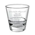 Whiskey Makes the World Go Round Engraved Whiskey Glass